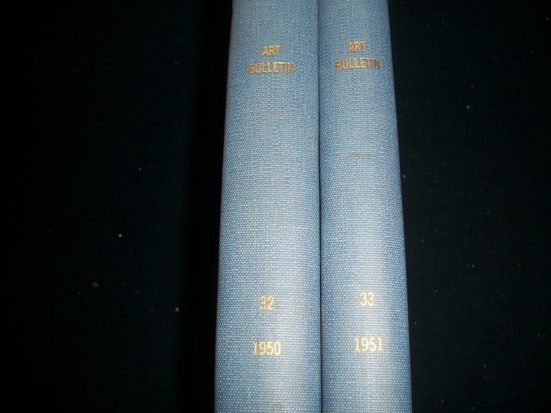 1950 & 1951 ART BULLETIN QUARTERLY BOUND VOLUME NO. 32 & 33 LOT OF 2 - KD 565