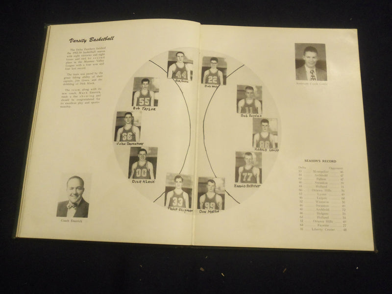 1954 THE DEL-HI DELTA HIGH SCHOOL YEARBOOK - DELTA, OHIO - YB 2753