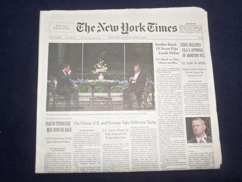 2023 APRIL 8 NEW YORK TIMES - JUDGE NULLIFIES FDA'S APPROVAL OF ABORTION PILL