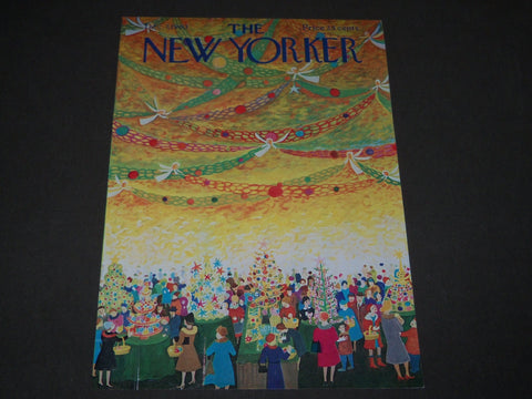 1963 DECEMBER 7 NEW YORKER MAGAZINE FRONT COVER ONLY - GREAT ART FOR FRAMING