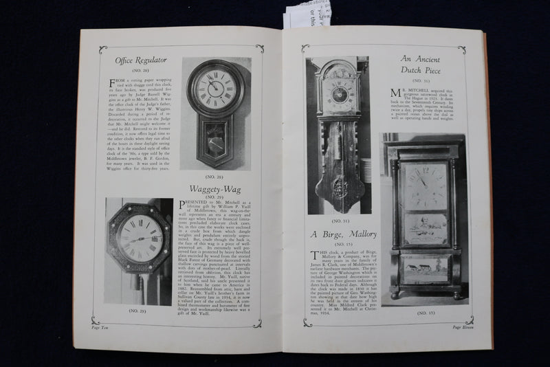 1937 PETER H. MITCHELL CLOCK COLLECTION CATALOGUE SOFTCOVER BOOK - K 777