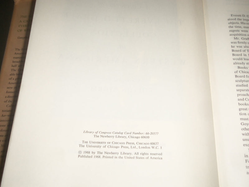 1968 TH EVERETT D. GRAFF COLLECTION OF WESTERN AMERICA HARDCOVER BOOK - I 1452