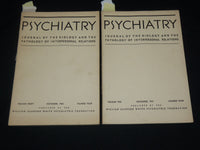 1945-1947 PSYCHIATRY JOURNAL OF BIOLOGY & PATHOLOGY LOT OF 2 ISSUES - WR 505D