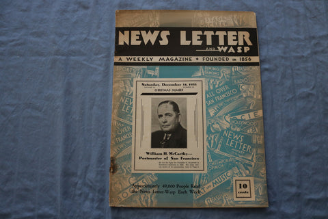 1935 DECEMBER 14 NEWS LETTER AND WASP MAGAZINE- PHOTOS, STORIES & ADS - SP 4785N