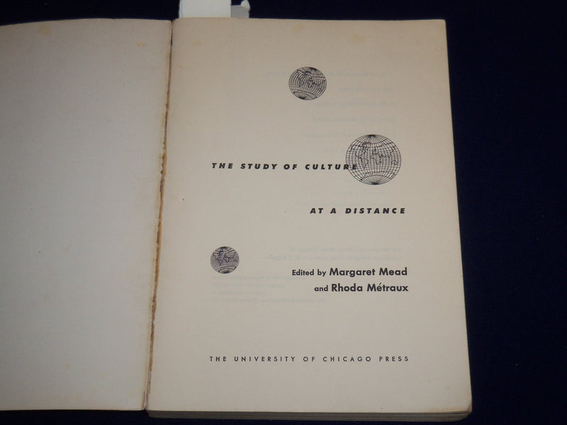 1953 THE STUDY OF CULTURE AT A DISTANCE BOOK EDITED BY MARGARET MEAD - KD 2759I
