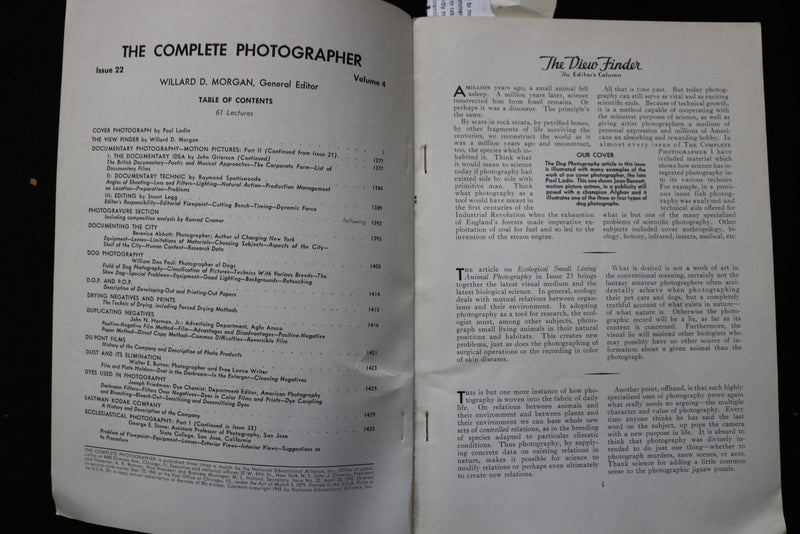 1942 THE COMPLETE PHOTOGRAPHER MAGAZINE - JOAN BENNETT COVER - K 1792