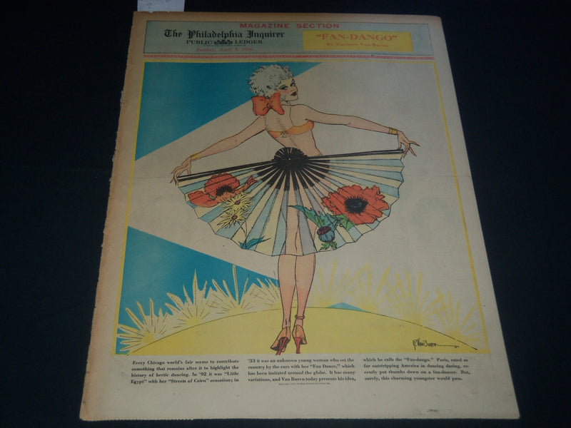 1936 APRIL 5 PHILADELPHIA INQUIRER MAGAZINE SECTION - FAN-DANGO - NT 7593
