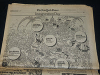 1981 JANUARY 20 NEW YORK TIMES NEWSPAPER - REAGAN INAUGURATION DAY - NP 4921