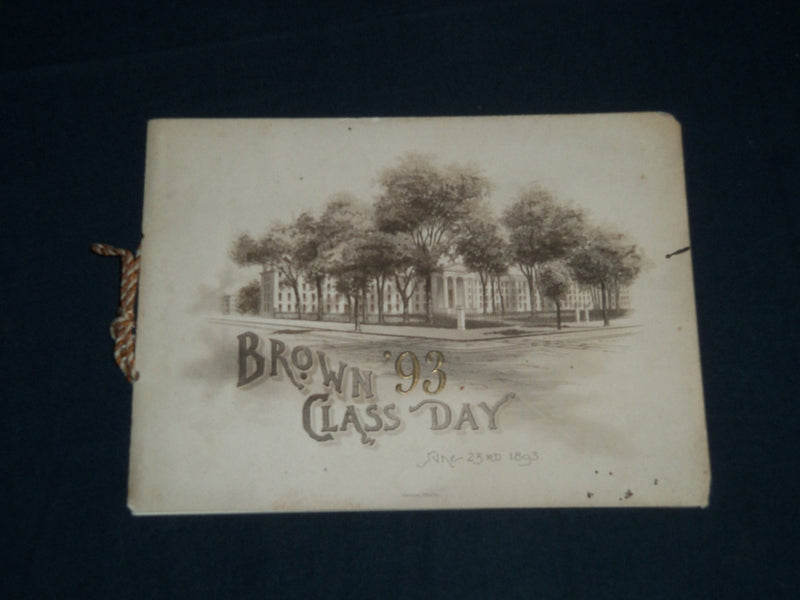 1893 JUNE 23 BROWN UNIVERSITY CLASS DAY SOUVENIR BOOKLET - J 4316