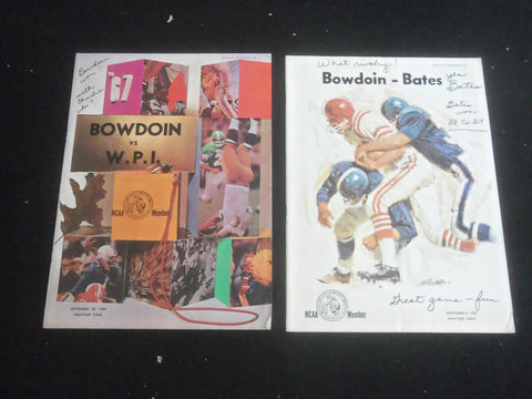 1967 BOWDOIN COLLEGE FOOTBALL PROGRAMS - LOT OF 2 - B 5529L
