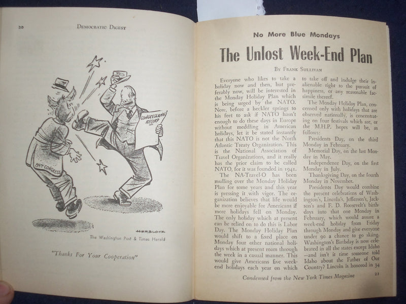1955 SEPTEMBER DEMOCRATIC DIGEST MAGAZINE - HARRY TRUMAN - J 9791