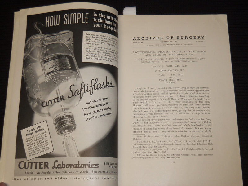 1942 ARCHIVES OF SURGERY BULLETINS LOT OF 3 - AMERICAN MEDICAL ASSOC. - O 2922F