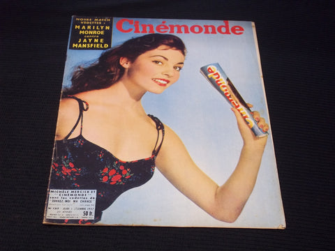 1957 DECEMBER 5 CINEMONDE MAGAZINE - MICHELE MERCIER COVER - E 24805