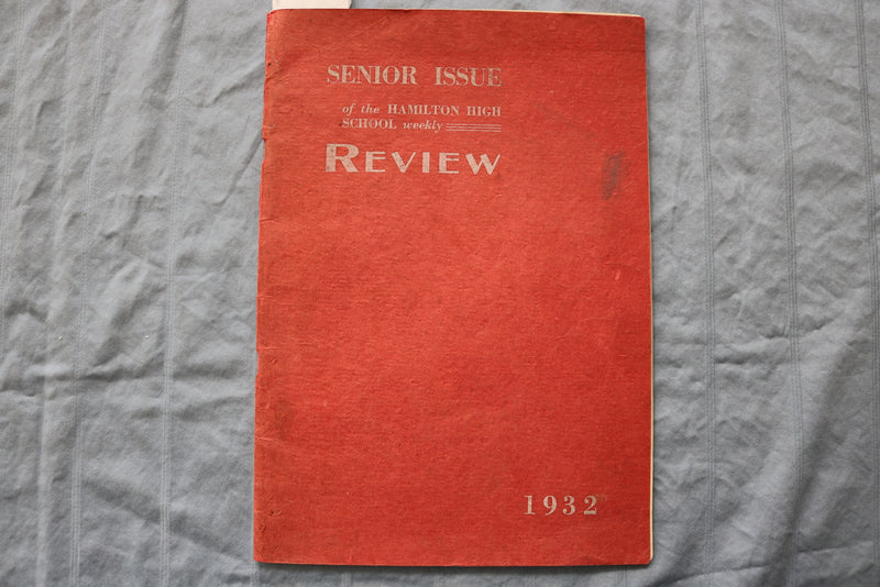1932 SENIOR ISSUE HAMILTON HIGH SCHOOL WEEKLY REVIEW - OHIO - SOFTCOVER - K 310