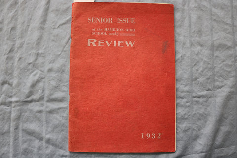 1932 SENIOR ISSUE HAMILTON HIGH SCHOOL WEEKLY REVIEW - OHIO - SOFTCOVER - K 310