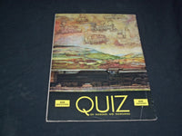 1945 JULY QUIZ BOOKLET ON RAILROADS - ILLUSTRATION OF TRAINS- SP 6225