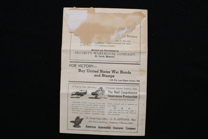 1943-1944 AMERICAN THEATRE PROGRAM - LOT OF 3 - ST. LOUIS - K 2815