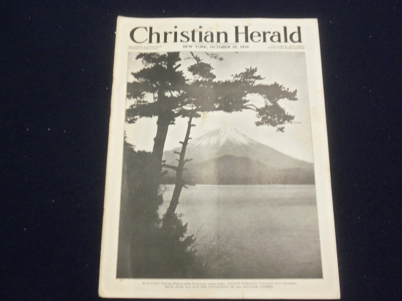 1916 OCTOBER 25 CHRISTIAN HERALD MAGAZINE - FUJI-YAMA, JAPAN VOLCANO - ST 6585
