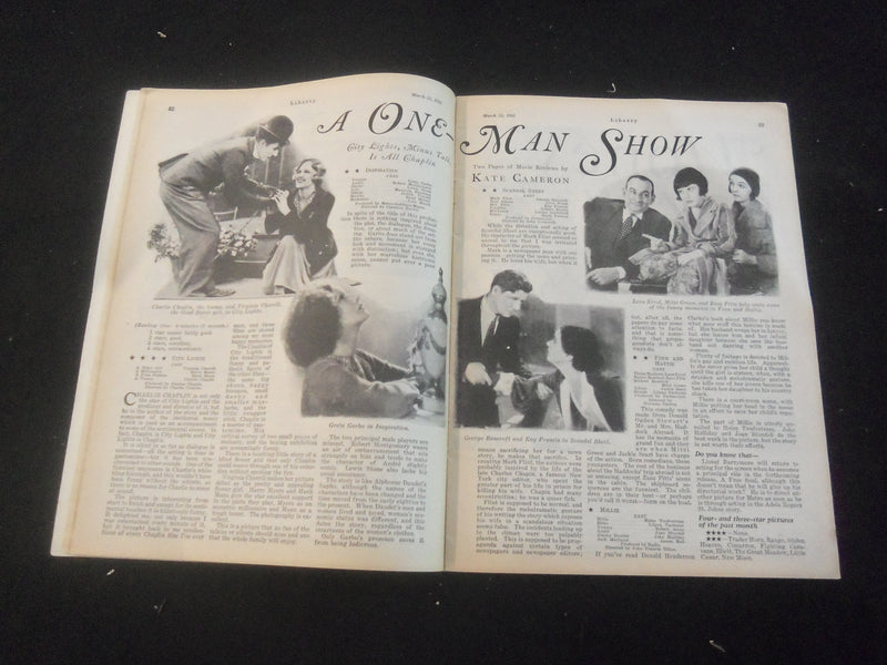 1931 MARCH 21 LIBERTY MAGAZINE - ONE OF THE GIRLS - SP 5190D