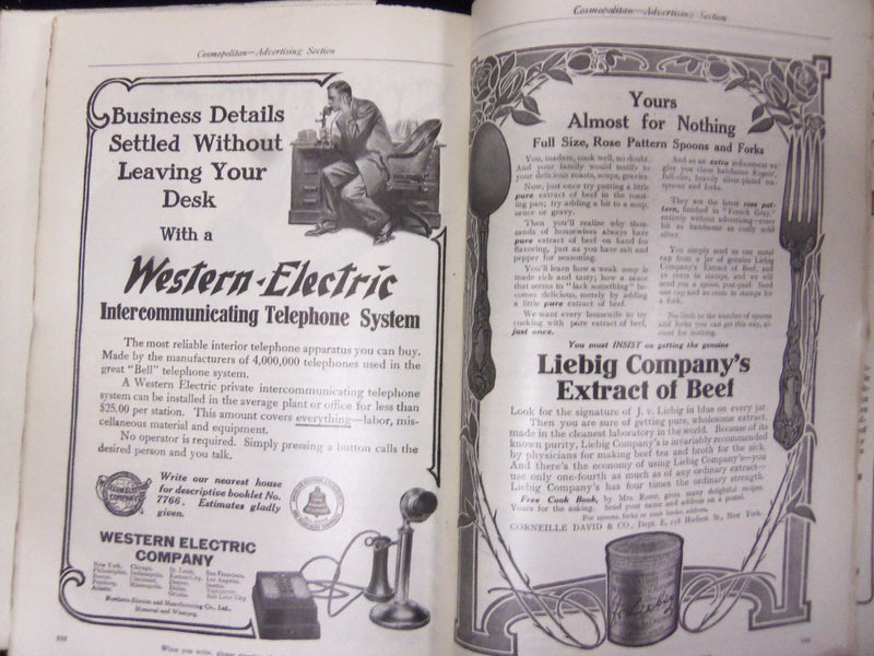 1909 DECEMBER COSMOPOLITAN MAGAZINE - NICE COVER, ADS AND ARTICLES - ST 3032