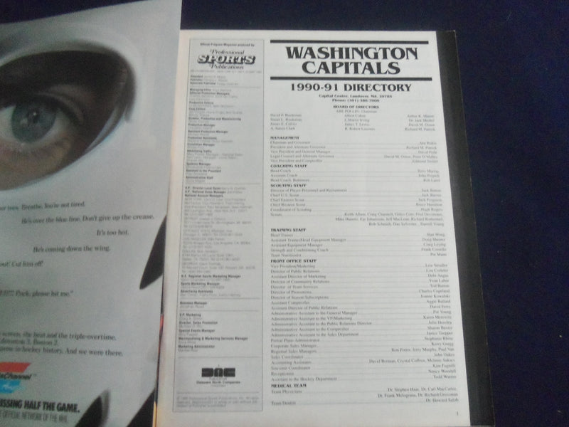 1990 NHL GOAL MAGAZINE - DALE HUNTER COVER - WASHINGTON CAPITALS - SP 6483I