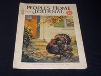 1929 DECEMBER PEOPLE'S HOME JOURNAL MAGAZINE NICE FRONT COVER & FASHION - E 3756