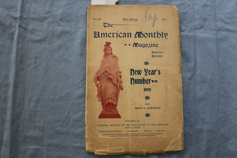 1899 JANUARY THE AMERICAN MONTHLY MAGAZINE - COLOR MAP - K 718
