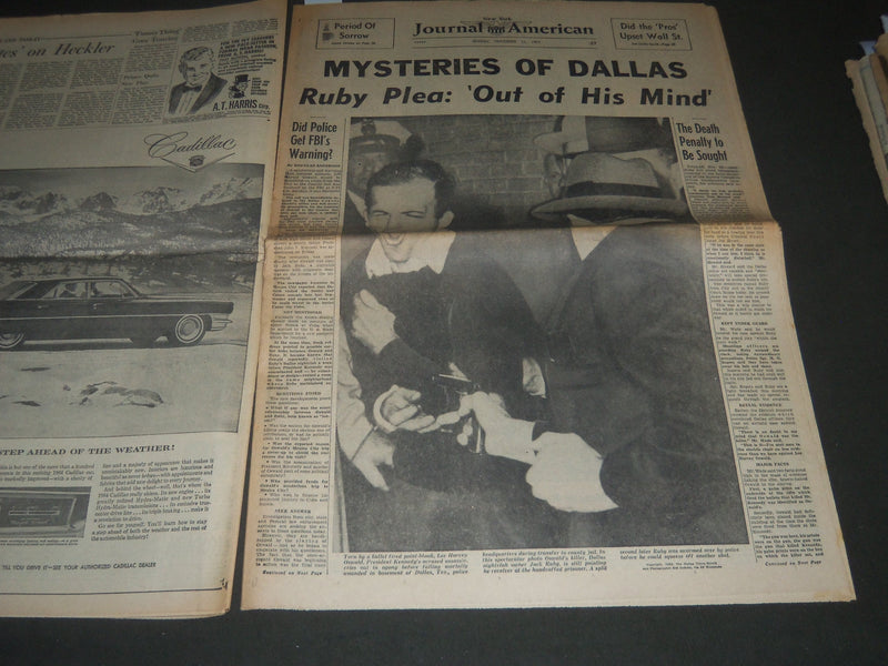 1963 NOV 25 NEW YORK JOURNAL AMERICAN - THE NATION STOOD STILL - JFK - NP 2397