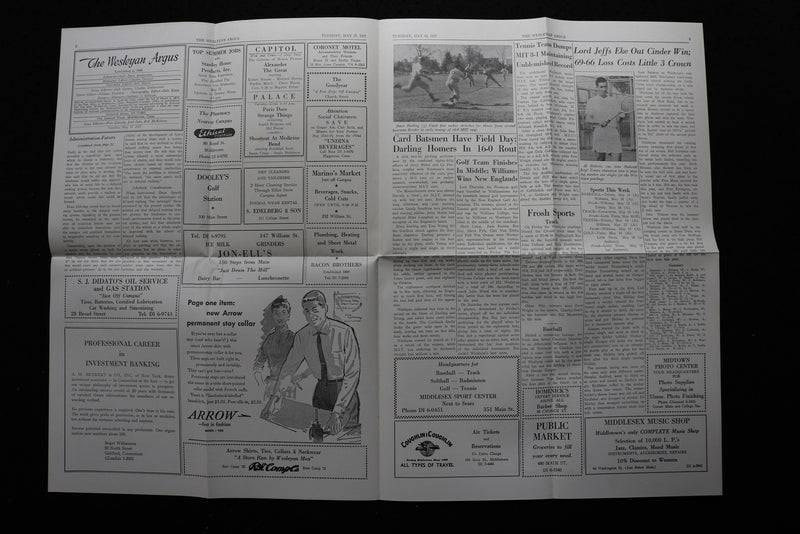 1957 MAY 14 THE WESLEYAN ARGUS SCHOOL NEWSPAPER - K 2943