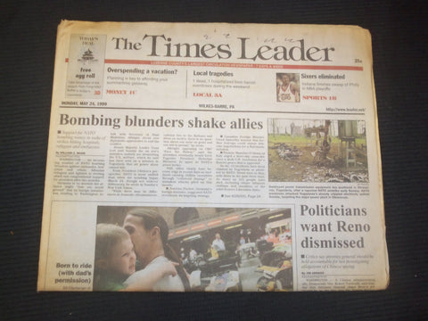 1999 MAY 24 WILKES-BARRE TIMES LEADER - BOMBING BLUNDERS IN YUGOSLAVIA - NP 7469