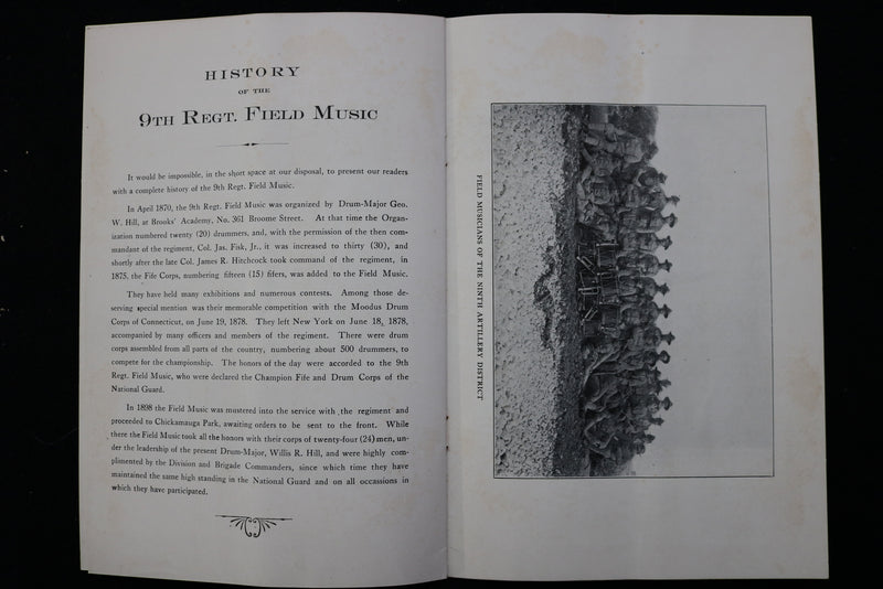 1911 BAND AND FIELD MUSIC - 94TH ARTILLERY DISTRICT SOUVENIR PROGRAM - K 2451