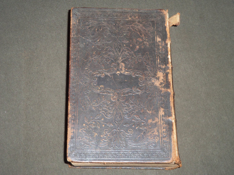 1852 DIE BIBEL OBER GANZE HEILIGE SCHRIFT GERMAN HARDCOVER BOOK - KD 4480