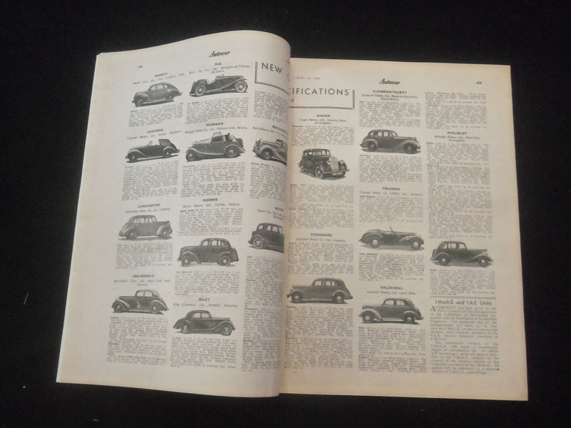 1947 APRIL 25 THE AUTOCAR MAGAZINE - BUY WISELY, BUY WOLSELEY - BRITISH - J 7830