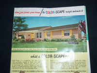 1966 SEARS COLOR-SCAPE EXTERIOR PAINTS COLOR CHART - FOLD-OUT - J 9167