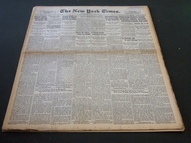 1930 JULY 9 NEW YORK TIMES - EWALD OFF BENCH FACES TAX INQUIRY - NT 5749