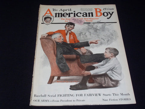 1918 APRIL THE AMERICAN BOY MAGAZINE NICE ILLUSTRATED COVER - E 2394