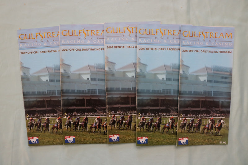 1985-2007 GULF STREAM PARK HORSE RACING PROGRAMS - LOT OF 62 - O 3957