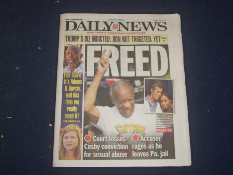 2021 JULY 1 NEW YORK DAILY NEWS NEWSPAPER - BILL COSBY RELEASED FROM JAIL
