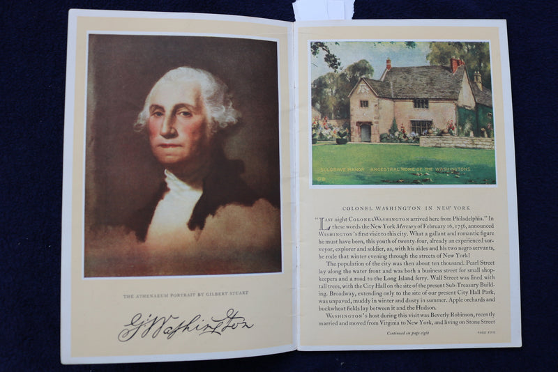 1932 GEORGE WASHINGTON BICENTENNIAL BOOOK - SOFTCOVER - NYC - K 773