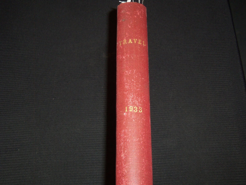 1933 JANUARY-DECEMBER TRAVEL MAGAZINE BOUND VOLUME - GREAT COVERS - KD 2131