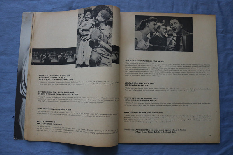 1957 LAWRENCE WELK MAGAZINE - WITH HIS CHAMPAGNE MUSIC - E 9031