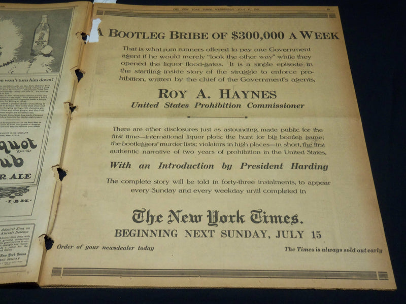 1923 JULY 11 NEW YORK TIMES - GOMPERS MOVES TO UNIONIZE STEEL INDUSTRY - NT 7744