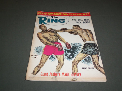 1966 MAY THE RING MAGAZINE - CASSIUS CLAY AND ERNIE TERRELL- SP 5292