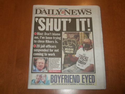 2021 SEPTEMBER 16 NEW YORK DAILY NEWS NEWSPAPER - BRIAN LAUNDRIE GABBY PETITO