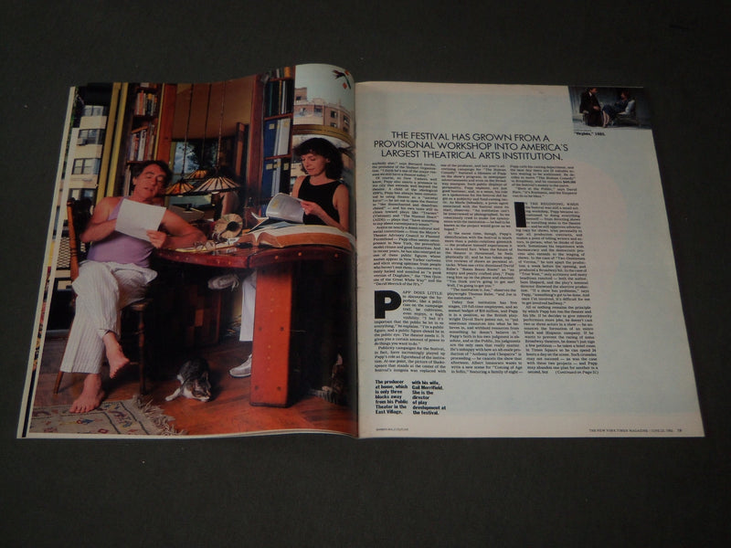 1985 JUNE 23 NEW YORK TIMES MAGAZINE SECTION - JOE PAPP COVER - J 3098