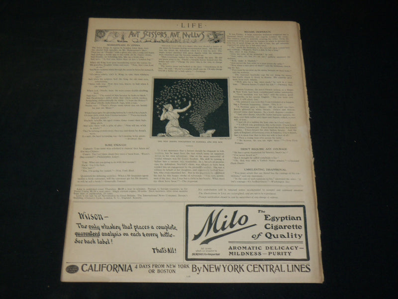 1906 JULY 26 LIFE MAGAZINE - NICE COVER & ILLUSTRATIONS - B 4590V