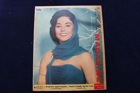 1957 NOVEMBER 17 CHICAGO TRIBUNE MAGAZINE - ANDRA MARTIN COVER - E 22184