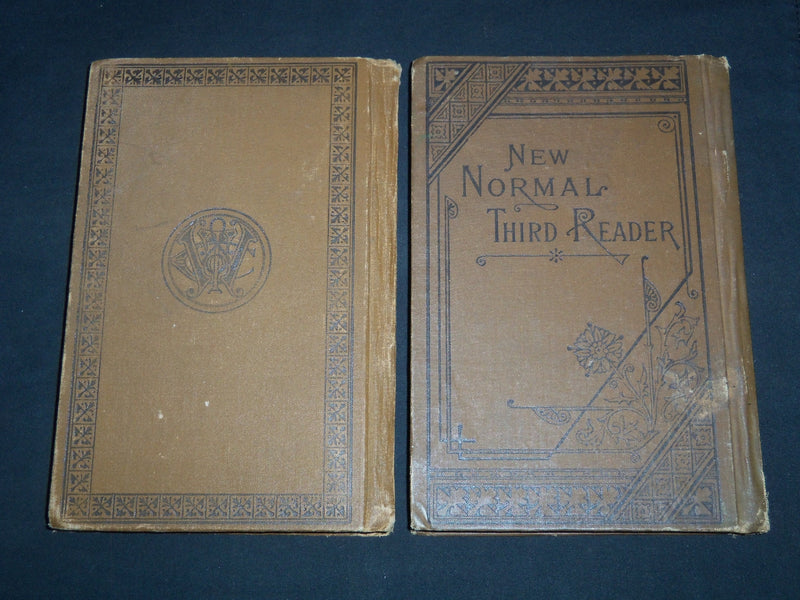 1884 THE NEW NORMAL THIRD READER VOLUME BY ALBERT RAUB LOT OF 2 - KD 4814U