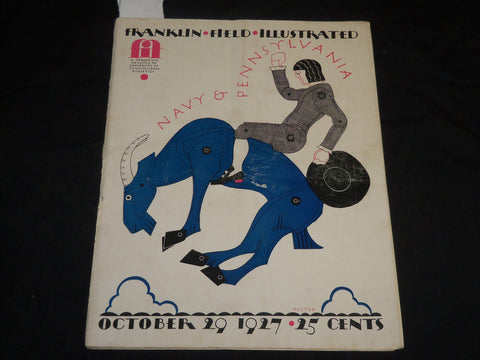 1927 OCTOBER 29 NAVY VS. PENNSYLVANIA COLLEGE FOOTBALL PROGRAM - PHOTOS - J 5760
