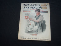 1916 OCTOBER 28 THE SATURDAY EVENING POST MAGAZINE - ILLUSTRATED COVER - SP 749